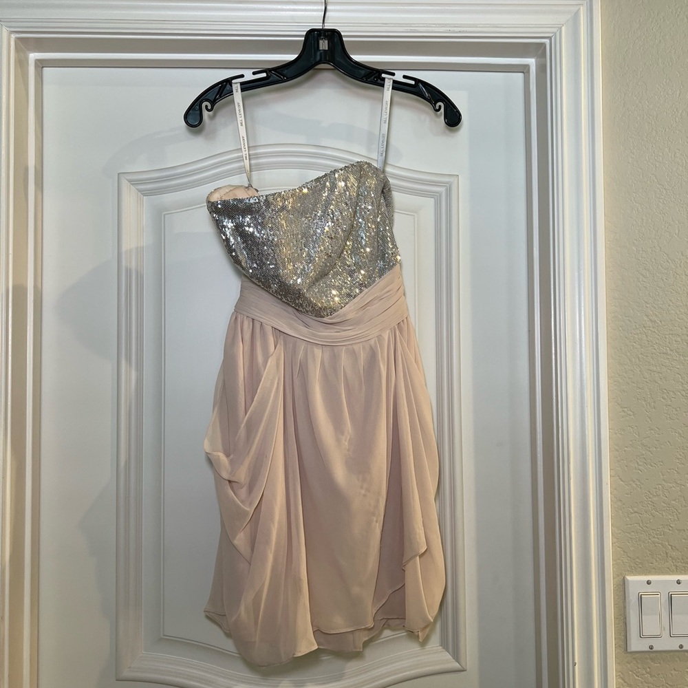 Bill Levkoff Sequin and Chiffon homecoming dress
